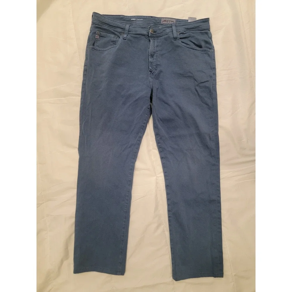 AG Adriano Goldschmied jeans: Everett Slim Straight, Dyed Blue‎ Men's 36x33
